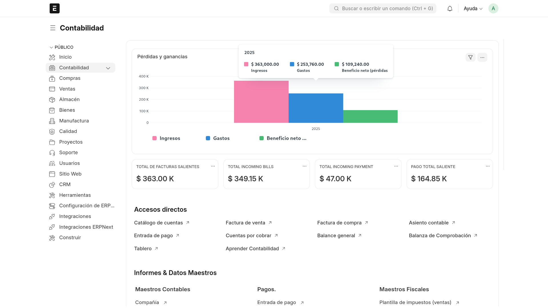 Dashboard Axiom - Vista general del sistema